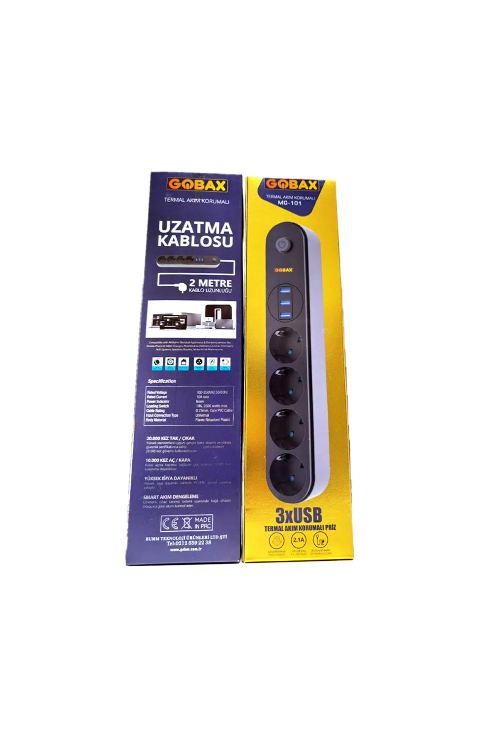 Termal Akım Korumalı Grup Priz Ve 3’lü Usb Şarj Aleti