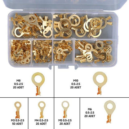 Topraklama Kablo Pabuç Seti 6 Çeşit 150 Parça (M10-M8-M6-M5-M4-M3)