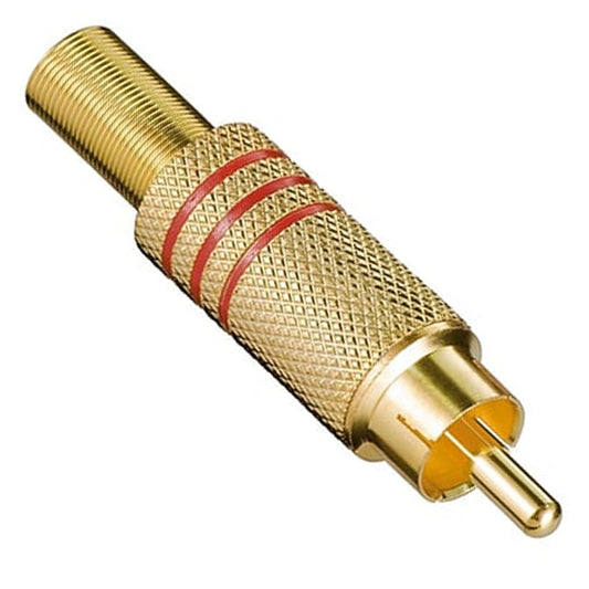 TOS RCA FİŞ METAL GOLD ERKEK KONNEKTÖR (KIRMIZI KODLU)