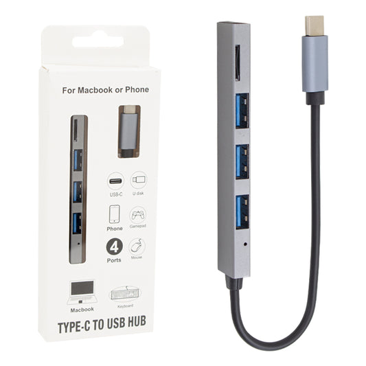 TYPE-C HUB 3x USB 3.0 SD/TF HAFIZA KART OKUYUCU DOCK STATION (MACBOOK - PC - PLAYSTATİON - XBOX)