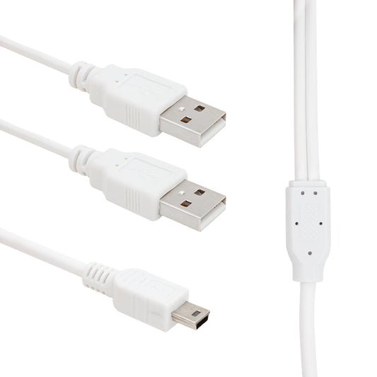 USB 2 X ERKEK - MİNİ USB 5 PİN (2.0V) 1.5 METRE KABLO