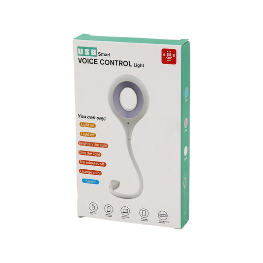 USB SMART VOICE CONTROL LİGHT SESLİ IŞIK AYARLI MİNİ YUVARLAK USB 16 LEDLİ LAMBA AKROBAT KOLLU 2W 5V-0.5A