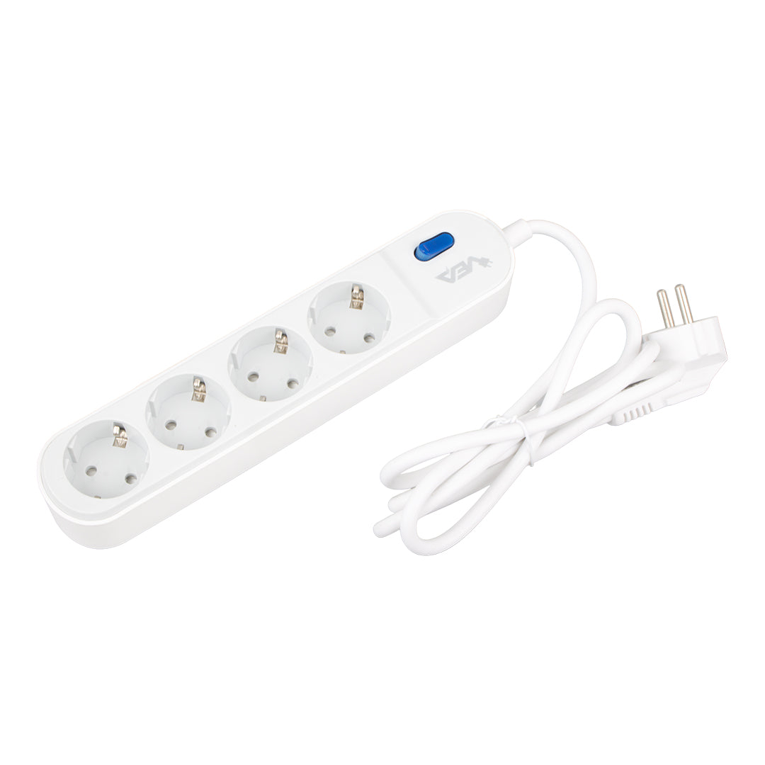 VE-VEGA104 A CLASS 4LÜ ANAHTARLI 1.5 METRE AKIM KORUMALI GRUP PRİZ (MADE IN MALAYSIA)