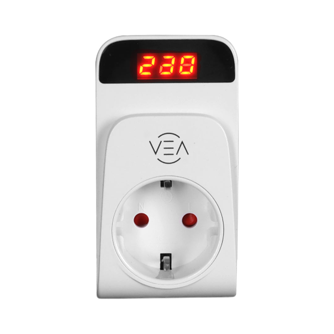 VEA VE-25530 15A 3520W TEKLİ DİJİTAL GÖSTERGELİ AKIM KORUMALI PRİZ AŞIRI YÜKSEK GERİLİM