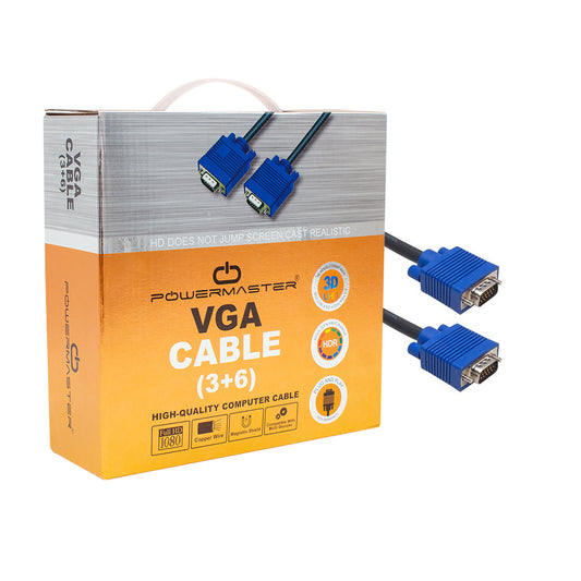 VGA KABLO 15 PİN 3+6 ERKEK/ERKEK 15M KUTULU