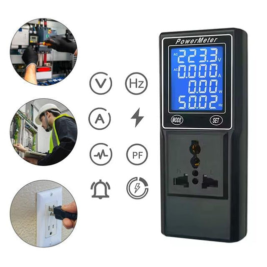Volt Amper Watt HZ Güç Ölçer Dijital Ekranlı (Powermeter)