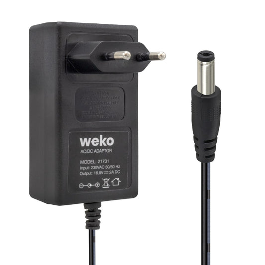16.8 VOLT - 2 AMPER 5.5*2.5 UÇLU KIRMIZI YEŞİL LEDLİ PRİZ TİPİ ŞARJ ADAPTÖRÜ