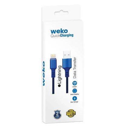 WK-22025 USB TO LIGHTNING ÖRGÜLÜ SİYAH ŞARJ KABLOSU (NO:14)
