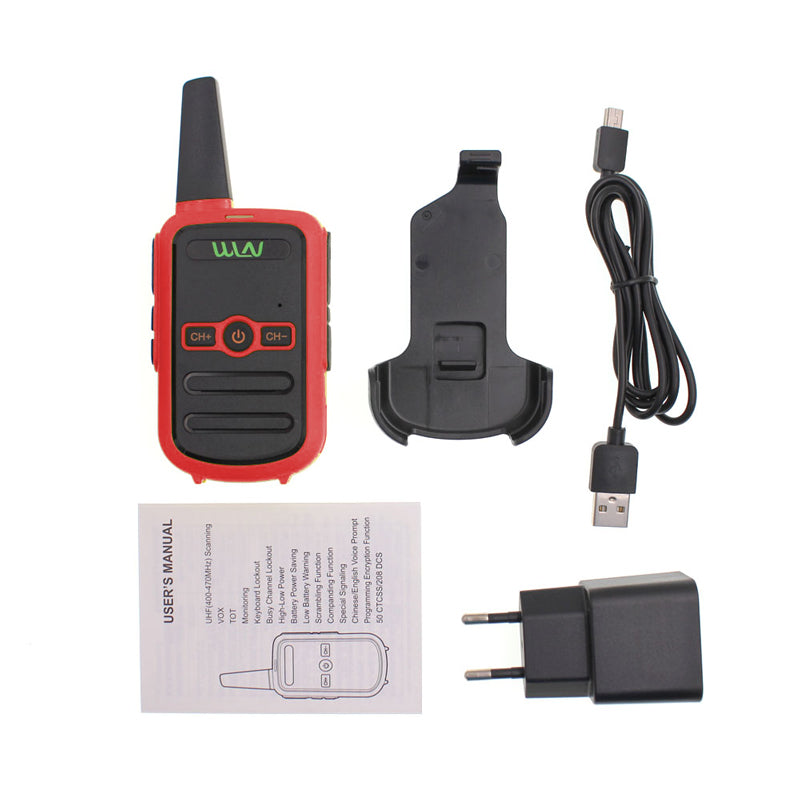 WLN KD-C51 3-5 KM 16 KANAL TEKLİ TELSİZ KIRMIZI KASA ŞARJ ALETİ DAHİL