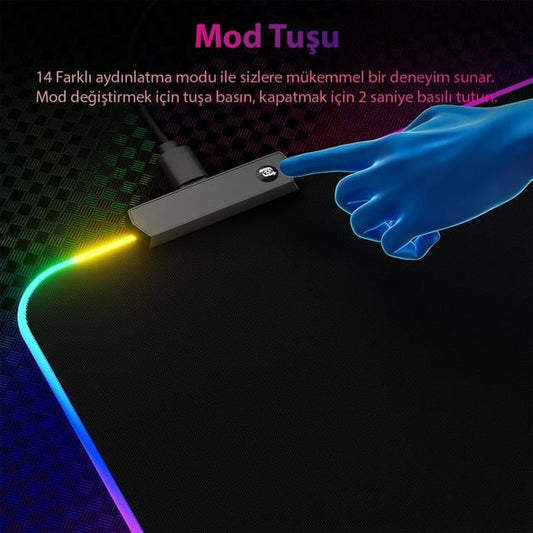 XL RGB Gaming Mouse Pad 14 Modlu