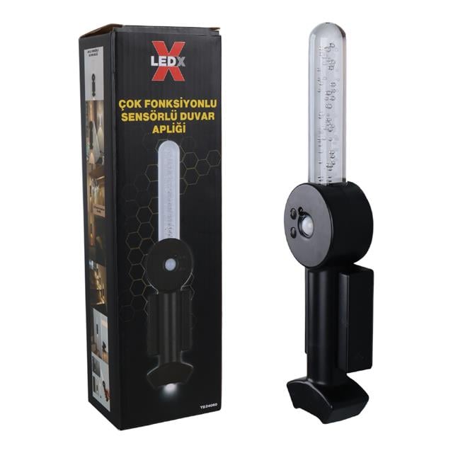YD-24060 Mıktanıslı Rgb Renkli Usb Şarjlı 800 mAh 3 Kademeli Işıklı Sensörlü Duvar Aplik
