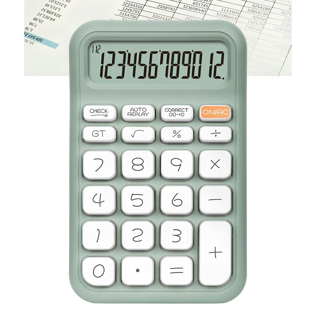 YEŞİL 12 HANELİ HESAP MAKİNESİ